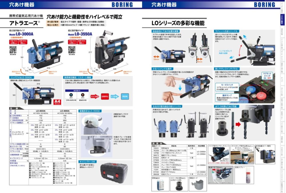 日東工器のアトラエースのカタログ