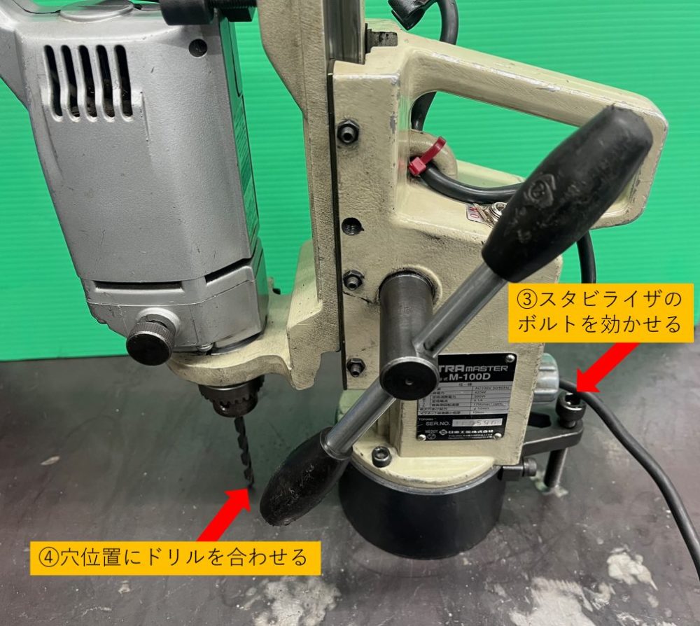 ケガいた位置にアトラを設置する