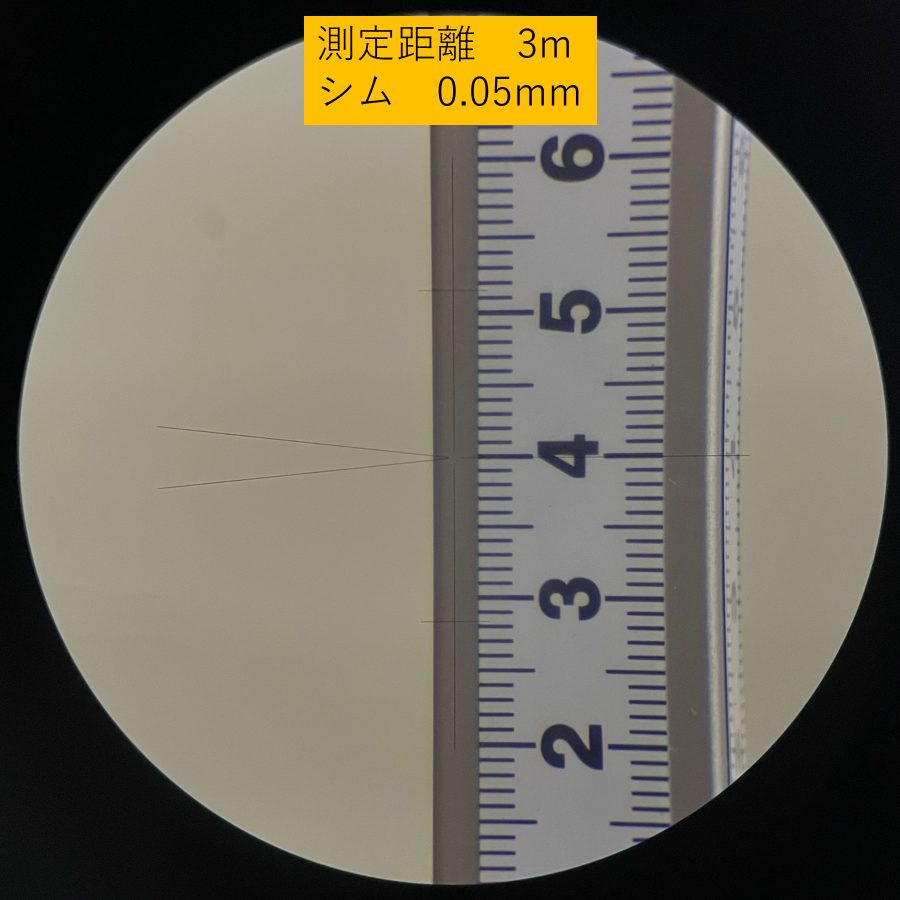 測定距離が3ｍのときの見え方