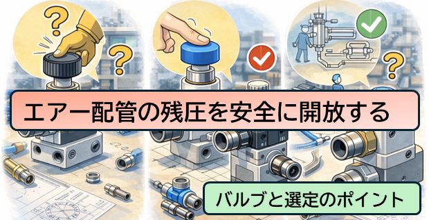 エアー配管の残圧を安全に開放するためのバルブと選定のポイント【シリンダの調整や交換】