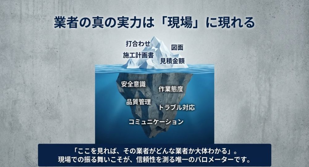 業者の作業をチェックする